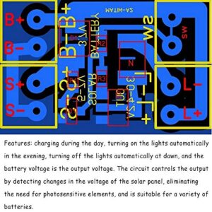 Acxico 3Pcs Solar Charge Controller Board Lithium Battery Charging Controller Auto ON/OFF Light Control Switch For DIY Street Lights Garden Lights