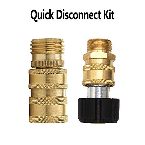 Twinkle Star Pressure Washer Adapter Set, Quick Disconnect Kit, M22 Swivel to 3/8'' Quick Connect, 3/4" to Quick Release