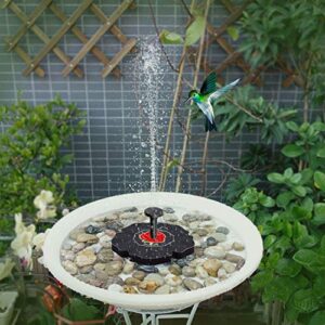 Flantor Solar Water Pump Fountain Pump Solar Power Pump, Rose Bird Bath Fountain Pump Bird Solar Fountain Pump for Bird Bath, Garden and Patio