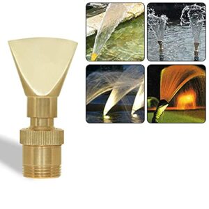 hooshing fountain nozzle 1/2″ dn15 and 3/4″ dn20 brass narrow fan shaped water spray sprinkler for garden pond amusement park museum library