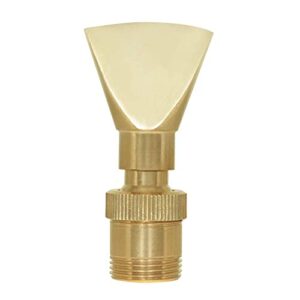 Hooshing Fountain Nozzle 1/2" DN15 and 3/4" DN20 Brass Narrow Fan Shaped Water Spray Sprinkler for Garden Pond Amusement Park Museum Library