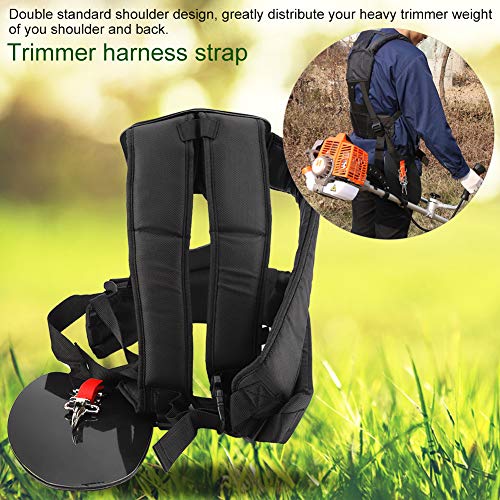 TOPINCN Universal Trimmer Strap Double Shoulder Lawn Mower Nylon M-Shaped Belt Comfortable Padded Strap Harness Garden Machine Fitting