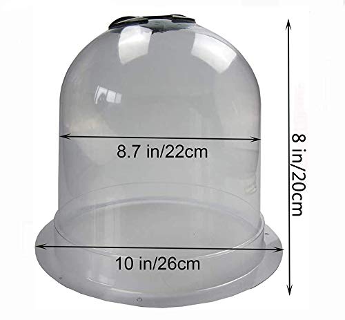 YANGMEI 10 Pack Reuseable 10" Plastic Greenhouse Garden Plant Bell Cover Germination Cover Frost Guard Freeze Protection Dome(Bonus 30 Metal Stakes+10 Plant Tags)