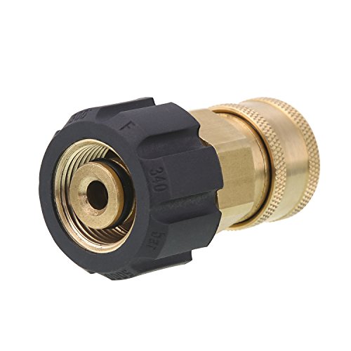 Tool Daily Quick Connect Socket for Pressure Washer Gun and Hose, 3/8 Inch Socket to M22 14mm Metric, 5000 PSI