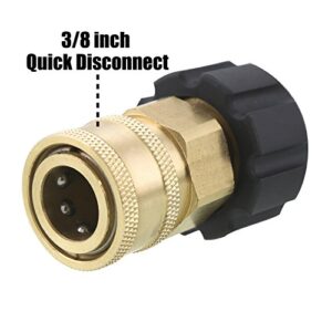 Tool Daily Quick Connect Socket for Pressure Washer Gun and Hose, 3/8 Inch Socket to M22 14mm Metric, 5000 PSI