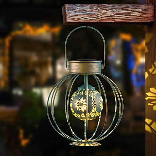 Hanging Solar Lanterns Table Lamp Flower Pattern¡­