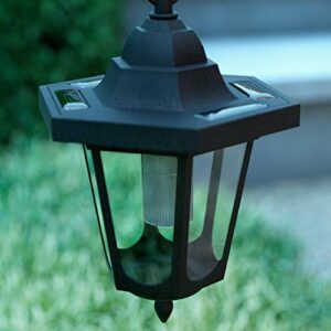 Pure Garden 50-LG1056 Solar Coach Lights-26” Outdoor Lighting with Hanging Hooks for Garden, Path, Landscape, Patio, Driveway Walkway-Set of 2