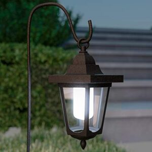 Pure Garden 50-LG1056 Solar Coach Lights-26” Outdoor Lighting with Hanging Hooks for Garden, Path, Landscape, Patio, Driveway Walkway-Set of 2