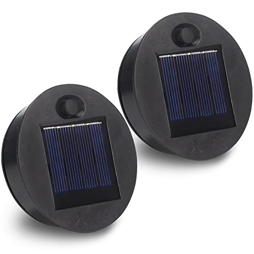 2 Pack Solar Replacement Top Parts, Solar Light Replacement Top, Replacement Solar Light Parts, Solar Lantern Lids for Garden Patio Outdoor Hanging Lanterns (2.76in)