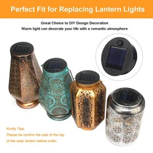 2 Pack Solar Replacement Top Parts, Solar Light Replacement Top, Replacement Solar Light Parts, Solar Lantern Lids for Garden Patio Outdoor Hanging Lanterns (2.76in)