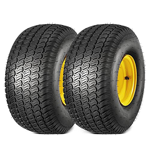 MaxAuto 20x8.00-8 Lawn Mower Tires 20x8x8 Lawn Tractor Tire 20x8-8 Turf Tire with Rim, 3.5" Offset Hub, 3/4" Bore with 3/16" Keyway, 4 Ply, 965lbs Capacity, Set of 2