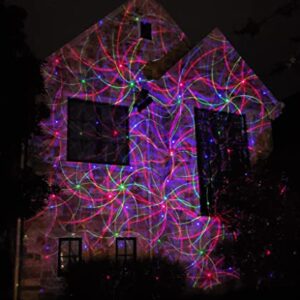 Motion Pattern Firefly 3 Models in 1 Continuous 18 Patterns LEDMALL RGB Outdoor Laser Garden and Christmas Lights with RF Remote Control and Security kit