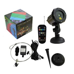 Motion Pattern Firefly 3 Models in 1 Continuous 18 Patterns LEDMALL RGB Outdoor Laser Garden and Christmas Lights with RF Remote Control and Security kit