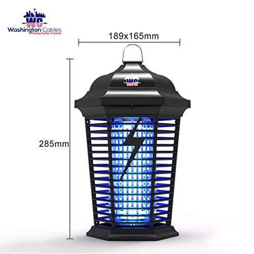 Bug Zapper Electronic Mosquito Trap Zapper, Energy-Saving Insect/Fly Bug Light Trap Zapper Killer for Home Backyard Garden Patio, Outdoor and Indoor Bug Zapper (Black)