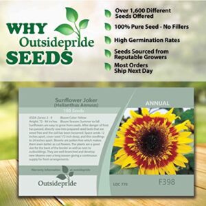 Outsidepride Helianthus Annuus Joker Sunflower Garden Cut Flower & Border Plant - 200 Seeds