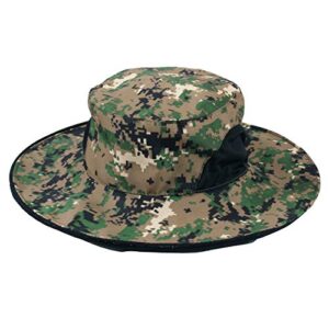 CozyCabin Head Net Hat with Hidden Mesh, Outdoor Fishing Hat Sun Hat for Outdoor Lover Men or Women (Green Digital Camouflage)
