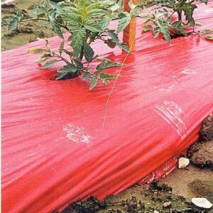 Grower's Solution Red Mulch - Garden - Plastic Film - 4ft. X 50ft. 1.0 Mil Embossed