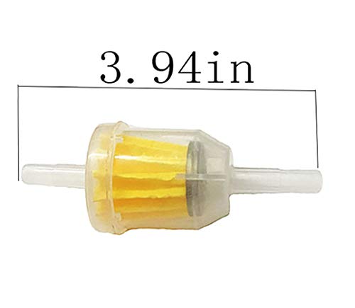 Gas Inline Fuel Filter1/4" 5/16" Fits for John Deere, Kawasaki, Kohler,Small Tractors, Iawn Mowers, Snowmobiles, Garden Tillers, Go Karts Engines (10 Pack)