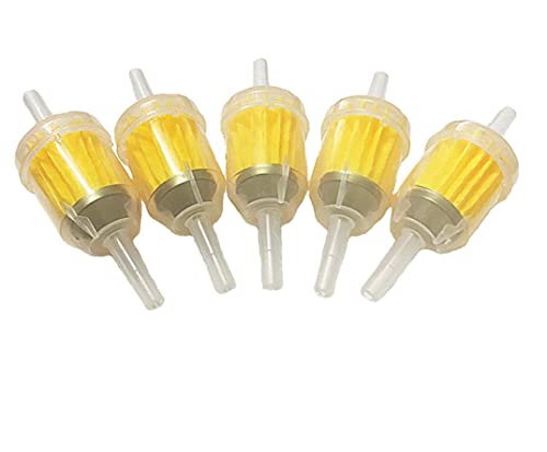 Gas Inline Fuel Filter1/4" 5/16" Fits for John Deere, Kawasaki, Kohler,Small Tractors, Iawn Mowers, Snowmobiles, Garden Tillers, Go Karts Engines (10 Pack)