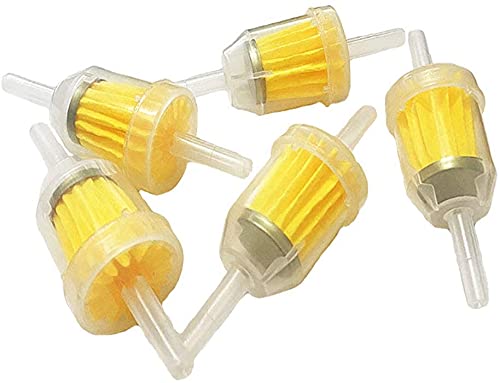 Gas Inline Fuel Filter1/4" 5/16" Fits for John Deere, Kawasaki, Kohler,Small Tractors, Iawn Mowers, Snowmobiles, Garden Tillers, Go Karts Engines (10 Pack)