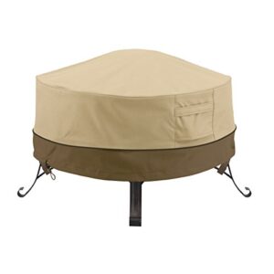 classic accessories veranda water-resistant 30 inch round fire pit cover, patio furniture covers