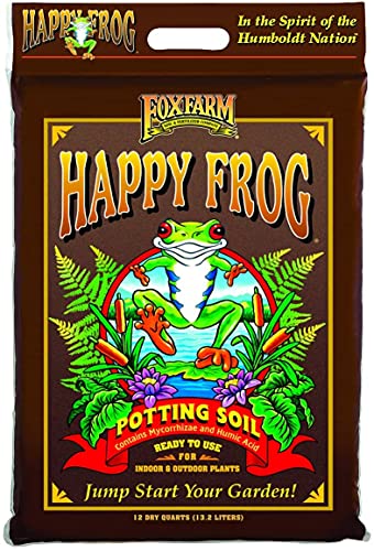 Fox Farm Ocean Forest and Happy Frog Potting Soil Organic Natural Soil Mix for Indoor and Outdoor Plants - Organic Plant Fertilizer - (12 Quart). - (Bundled with Pearsons Protective Gloves) (2 Pack)