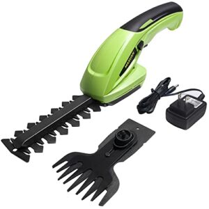 maxuan grass shear & shrubbery trimmer – 2 in 1 handheld hedge trimmer