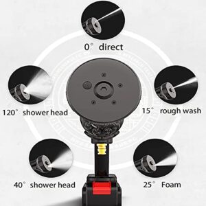 Cordless Pressure Washer, 48V Portable Electric Cleaner with 5 in 1 Adjustable Nozzle and 2 Speed Adjustment, Built-in Battery Operated Electric Washer for Car, Fence, Garden