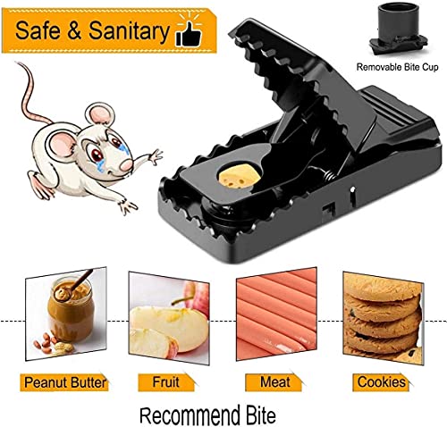 Mouse Traps, Mice Traps for House, Small Mice Trap Indoor Quick Effective Sanitary Safe Mousetrap Catcher for Family and Pet - 6 Pack