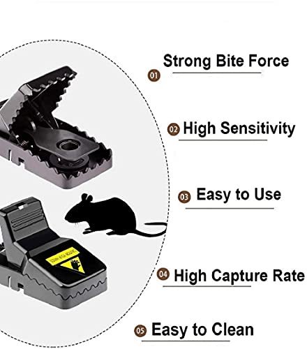 Mouse Traps, Mice Traps for House, Small Mice Trap Indoor Quick Effective Sanitary Safe Mousetrap Catcher for Family and Pet - 6 Pack