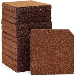 12 pack compressed coco coir seed starter, 0.55lb soil brick for gardening