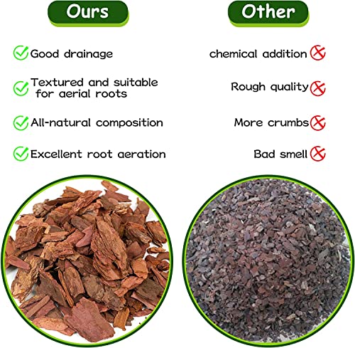 Legigo 2 Quarts Organic Orchid Potting Bark- All Natural Orchid Bark Potting Mix Pine Bark Wood Chips for Houseplant Mulch, Orchid Plants Root Development, Mulch for Potted Plants