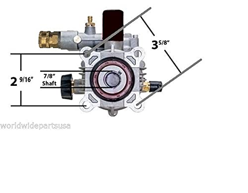 Deluxe Pumps-n-more Excell Replacement Pressure Washer Water PUMP for Honda Excell XR2500 XR2600 XC2600 EXHA2425 XR2625 Pump Kit With Garden Hose Quick Connector and Pressure Quick Coupler