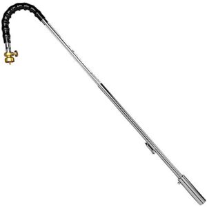 flame king ysnpq810cga propane torch weed burner with integrated lighter, silver