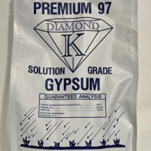 Premium 97 Gypsum-Solution Grade Calcium Sulfate Dihydrate Organic Garden Gypsum, Purest, Most Soluble Mined Gypsum in The World. Improves Crop Quality and Yields.