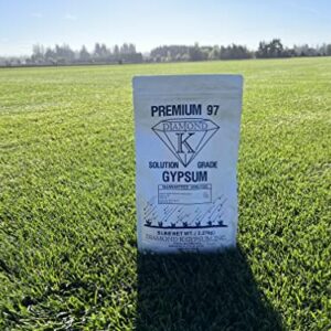 Premium 97 Gypsum-Solution Grade Calcium Sulfate Dihydrate Organic Garden Gypsum, Purest, Most Soluble Mined Gypsum in The World. Improves Crop Quality and Yields.