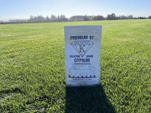 Premium 97 Gypsum-Solution Grade Calcium Sulfate Dihydrate Organic Garden Gypsum, Purest, Most Soluble Mined Gypsum in The World. Improves Crop Quality and Yields.