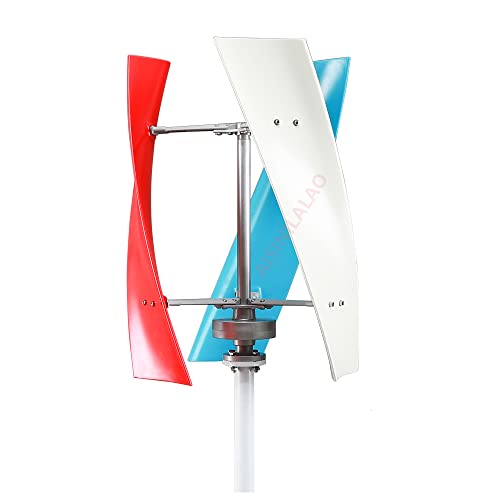 Vertical Wind Turbine Generator 10000W ,3 Blades 12V 24V 48V 220V Low Noise Vertical Axis Wind Turbine Generator with Controller for Outdoor Garden Energy Generation,24v