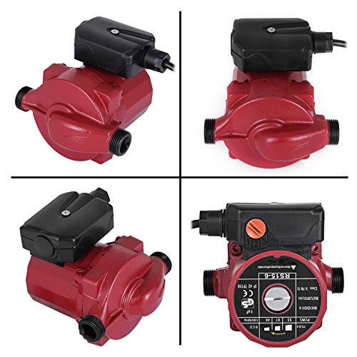 Happybuy Recirculating Pump, 93W 110V Water Circulator Circulating Pump NPT 3/4" w/Brass Fittings, 3-speed Control Recirculation 9.5 Gpm RS15-6 for Electric Water Heater System