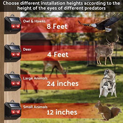 Solar Predator Control Light Nocturnal Animal Repeller Outdoor Animal Deterrent Devices Motion Activated Animal Repellent for Skunk Deer Coyote Fox Raccoon Cat Garden Yard Farm Chicken Coop (12 Pack)