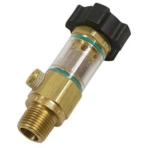 Stens 758-523 Inlet Filter, Integrated Garden Hose nut, 3/4 Garden Hose Outlet, 1/2 NPT Male Inlet, 15-150 PSI