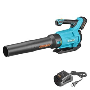 berserker 20v leaf blower cordless 4.0ah battery operated and fast charger included,powerful 450cfm 110mph electric powered handheld variable-speed yard blower for lawn care,snow blowing,dust cleaning