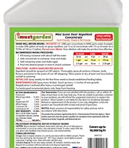 I Must Garden Deer Repellent Concentrate [2 Pack: Mint Scent + Spice Scent] - Natural Deer Spray for Gardens & Plants – Two 32oz Bottles