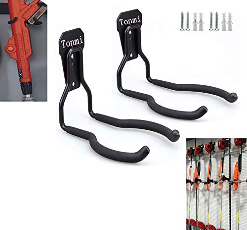 2Pcs Garden Power Tool Hanger String Trimmer Hangers, Weed Eater Wall Mount, String Trimmer Hanger Garage, Weedeater Hanger Garage, Perfect for Garage Tool Organizers and Storage, No Trimmer