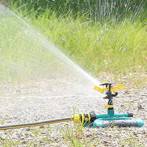 YFQHDD 1 Pc Double Outlet Rocker Nozzle 360 Degrees Rotary Jet Nozzle Agricultural Garden Irrigation Sprinklers with 1/2" Male Thread