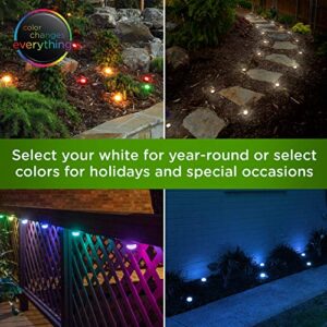 Enbrighten LED Mini Ground Lights, 36 Mini Path Lights, 92ft, Color Changing, Remote Control, Outdoor Path Lighting, 41357