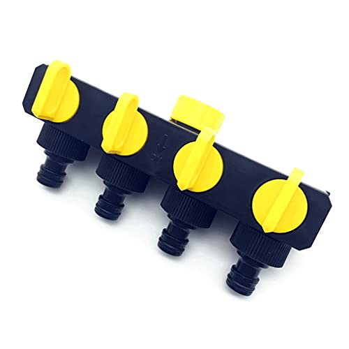 YFQHDD 1 PCS Irrigation Connection Device Garden Hose Pipe Splitter Plastic Drip Irrigation Water Connector Agricultural 4 Way Tap 3/4