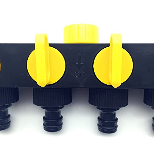 YFQHDD 1 PCS Irrigation Connection Device Garden Hose Pipe Splitter Plastic Drip Irrigation Water Connector Agricultural 4 Way Tap 3/4