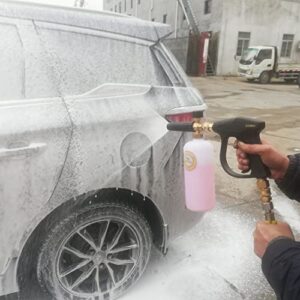 GDHXW X-884 Pressure Washer Gun Foam Cannon 5 Nozzles 2 Conversion Adapter Cleaning Gloves,for Pressure Washer