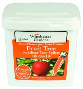 winchester gardens fruit and citrus fertilizer spikes, 8-18-18, 24 spikes/bucket